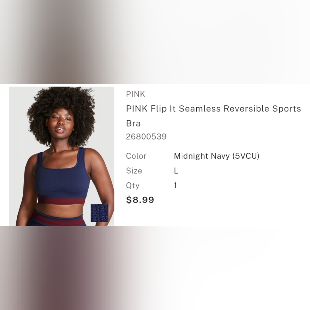 Victoria's Secret Midnight Navy Sports Bra